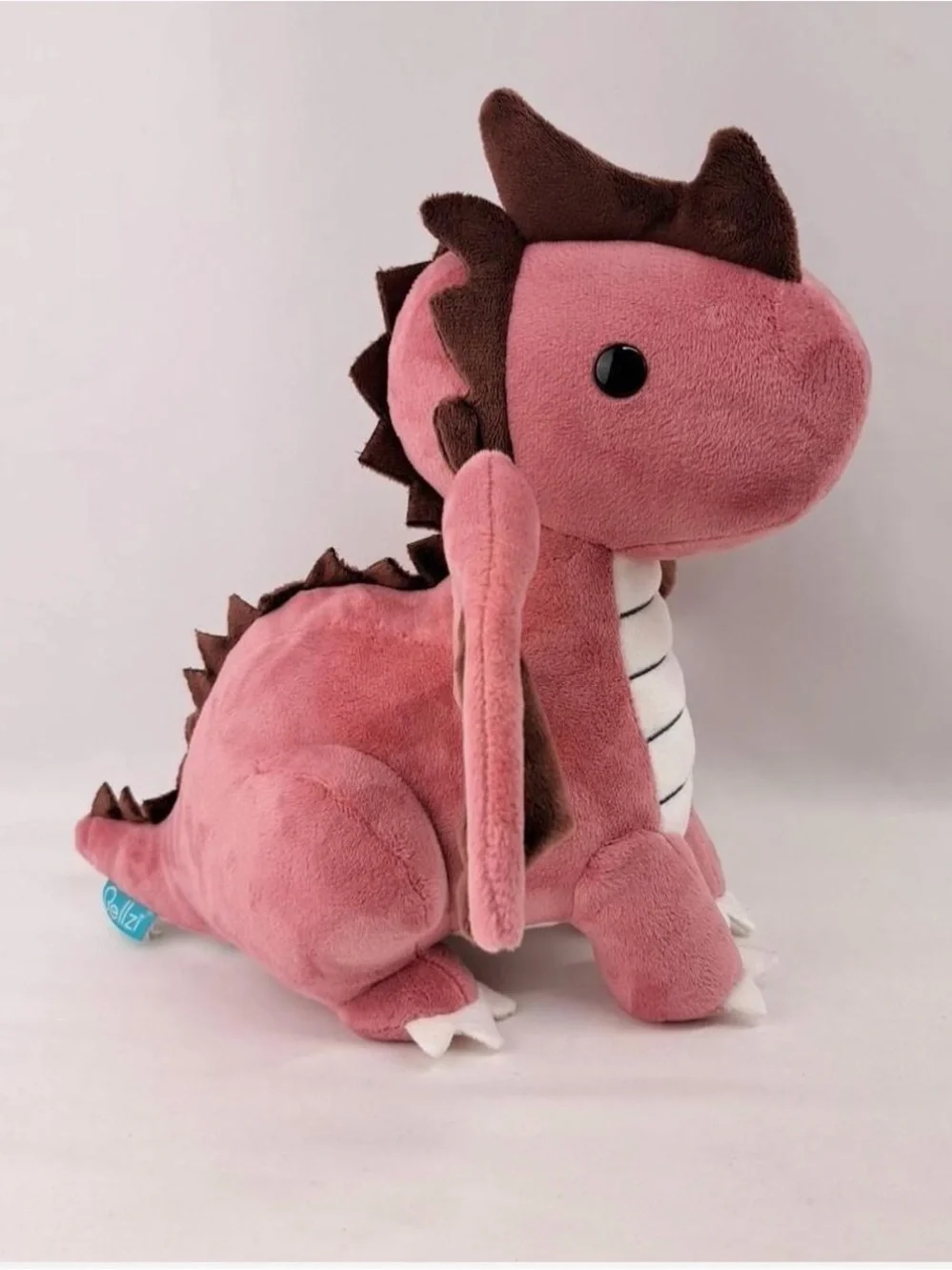 Plush Pink Dragon Stuffed Animal with Brown Wings - Cozy Cuddle Toy